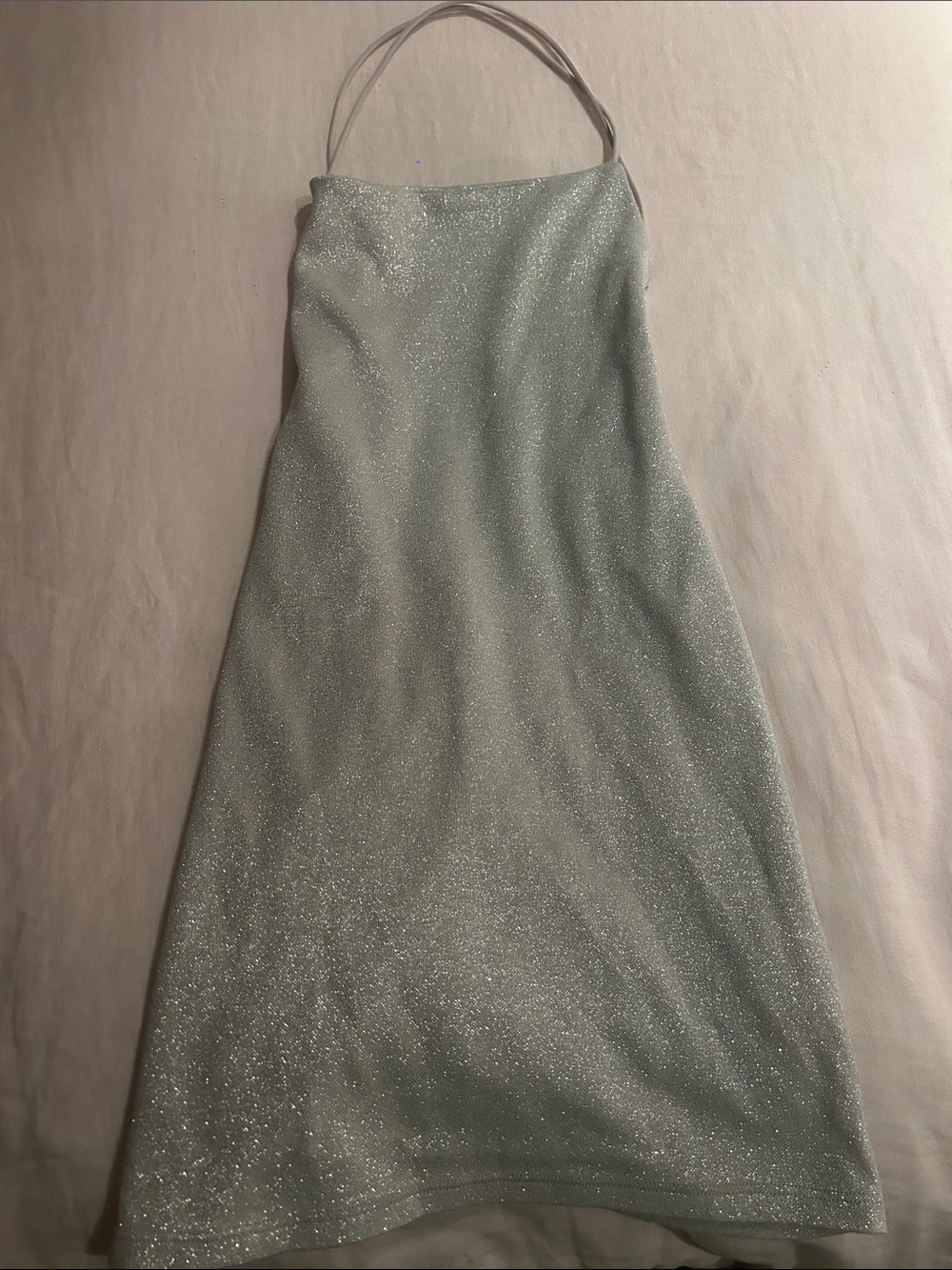 Silver Sparkle Tight Dress - Women's Glitter